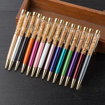 China office & School Pen Hot Selling Multi Colors Rose Gold Silver Liquid Glitter Metal Floating Pen For School Gift for sale