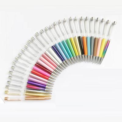 China office & Wholesale Pen Popular Creative Colorful Empty Tube School DIY Glitter Metal Liquid Floating Ballpoint Pens for sale