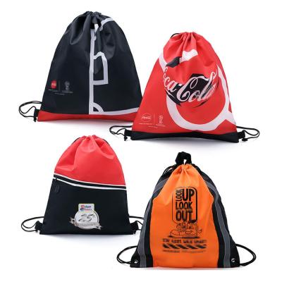 China Low MOQ Waterproof Silk Drawstring Sport Drawstring Backpack Gym Bag for sale