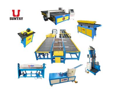 China Carbon Steel Air Duct Making Machine Widely Used Rectangular CNC Automatic Duct Making Old Line Machine for sale