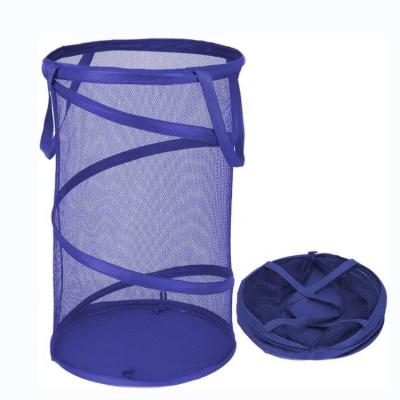 China Modern Automatic Laundry Hamper With Durable Handles Mesh Hamper Dirty Clothes Collapsible Automatic Basket For Storage Dorm Bedroom Camping for sale