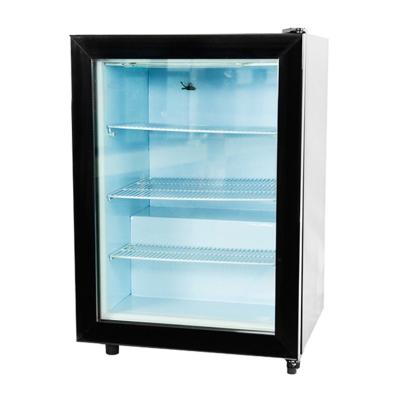 China Ice Cream Glass Freezer COMPRESSOR 98L Ice Cream Display Freezer Door Digital Temperature Control for sale