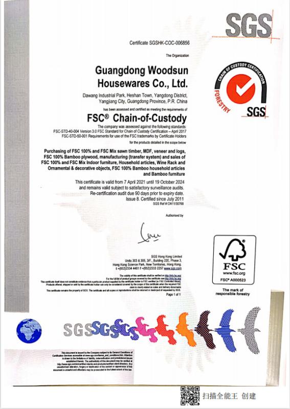 FSC - Guangdong Woodsun Housewares Co., Ltd.