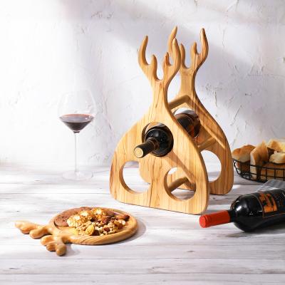 China Varnish Olive Solid Wood Wine Display Rack from Woodsun for sale