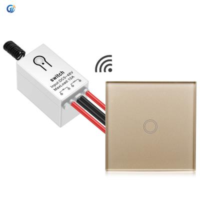 China 3 Working Modes 10A Tempered Glass Panel Wall Panel Waterproof Smart Lamp Switch/DC12V 24V 36V 48V 5V 6V Wireless Remote Control Switch for sale