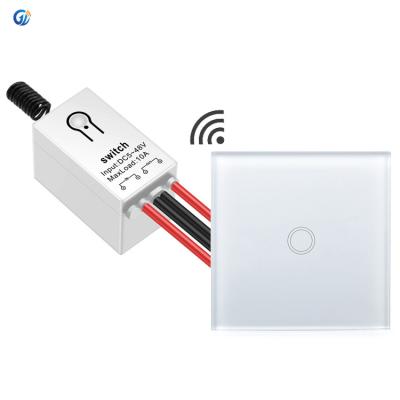 China 3 Working Modes 10A Tempered Glass Panel Wall Panel Waterproof Smart Lamp Switch/DC12V 24V 36V 48V 5V 6V Wireless Remote Control Switch for sale