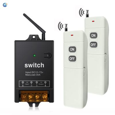 China DC 12v 24V 36V 48V 60V 72V Long Range Smart Home RF Remote Control Household Light 40A Relay RF433 Wireless Remote Control Switch for Water Pump and Lamp for sale