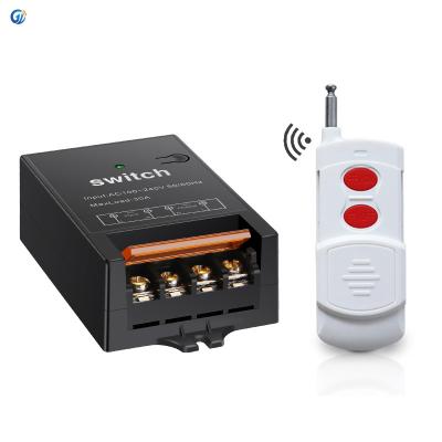 China Industrial Smart Home Supply Easy Spot Installation AC 110v 220v On Receiver Lightweight Smart Wireless Control RF Remote Switch For Motor for sale