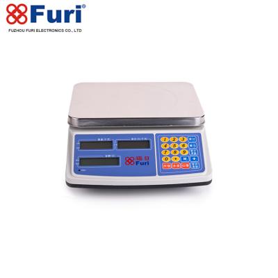 China Auto backlight & Automatic Electronic Digital Price Store Use Power Off 5g/30kg (Optional) FURI Calculation Scale for sale