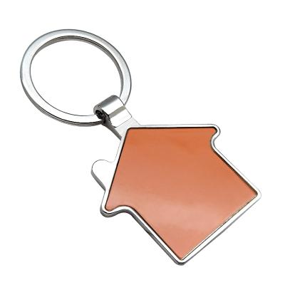 China Logo Designer House Blanks Custom Cute Metal Sublimation Metal Holder Accessories Key Chain Chain for sale