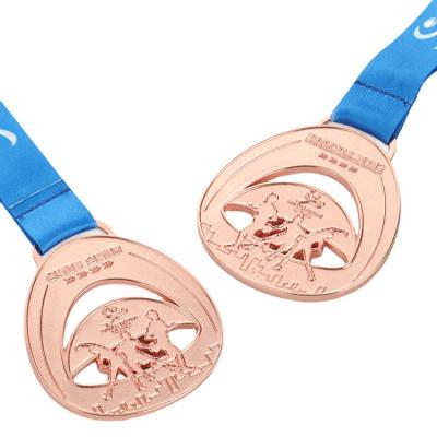 China Chinese Custom Health Care Institutes Running Sports Pack Gold 3d Enamel Souvenir Metal Silver Bronze Plated Medal for sale