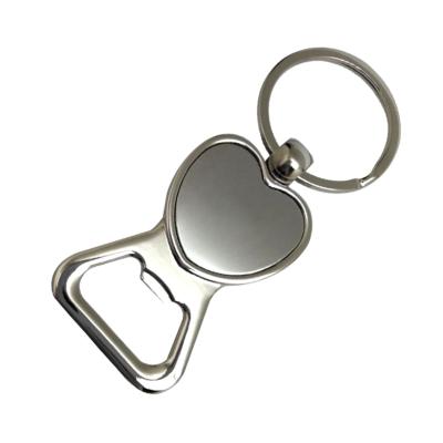 China Gift Fashion Classic Hook Heart Shape Bottle Opener Zinc Alloy Empty Key Chain for sale