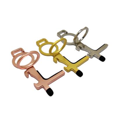 China Foldable Ring Mobile Phone Accessories Desk Cell Phone Holder Metal Plate Holders Stand Key Chain for sale