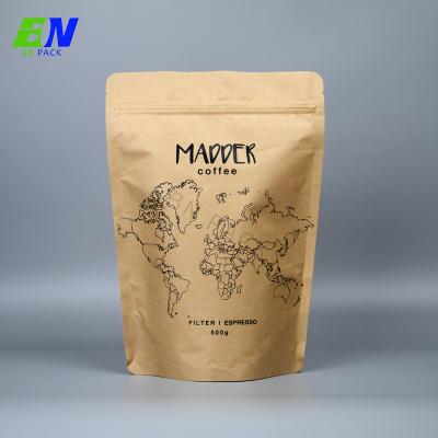 China MOQ 500 digital printing biodegradable bolsas biodegradable kraft paper bag bio food stand up resealable pouch for tea for sale