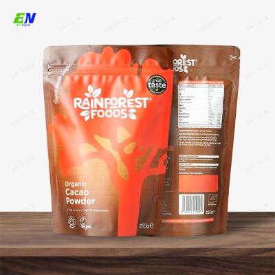 China Custom Printed Barrier Pouch 250g 500g Food Grade Stand Up Pouches Plastic Zipper Package Tea Coffee Packaging Bag for sale