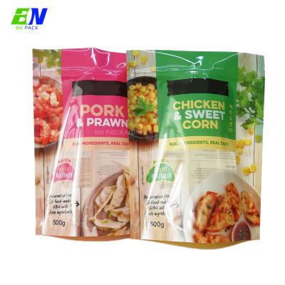 China Zipper Plastic Packaging Moisture Proof Bag For Meat Powder Dried Fruit Snack Dumpling Food Packaging Bag, Snack Bag for sale