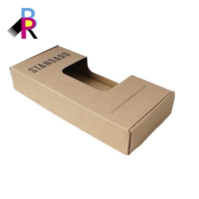 China Recycled Materials 2019 New Design Custom Printing Matt Raw Open Window Kraft Paper Packaging Boxes for sale