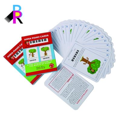 China 2020 New Game Cards Customized Made In China Design Gift Printing Children Playing Piano Introduction Game Cards for sale