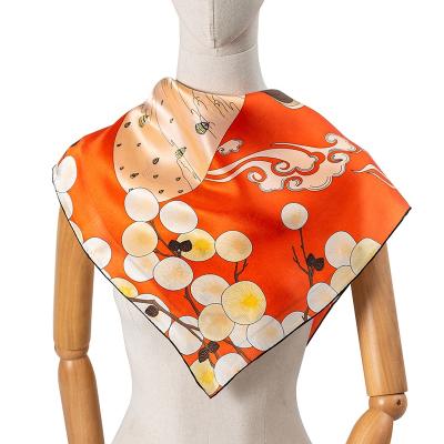 China Wholesale Silk Square Scarf 90x90 Women Fashion Luxury Silk Scarf for sale