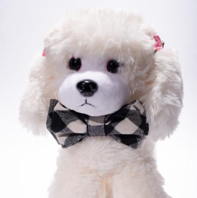 China Fashion Viable Cotton Plaid and Dot Gog Bowties Pet Bow Tie Canvas Collar for sale