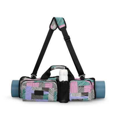 China Custom printed nylon eco-friendly durable wholesale travel canvas strong waterproof outdoor packing yoga mat bag for yoga for sale