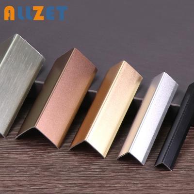 China RTS Allzet Tile Accessories Wall Protector Decoration Tile Corner Trim Modern Aluminum L Shaped Profile for sale