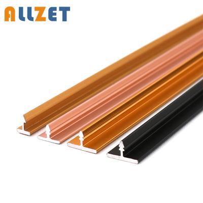 China Modern Aluminum Alloy T Shaped Corner Tile Fixable Floor Trim Decoration Corner Tile Corner Tile Trim Ceramic Edge T Joint for sale