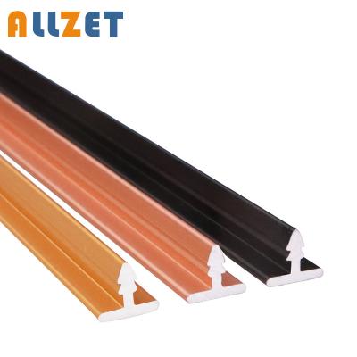 China Modern Decorative Plate T - Shaped Decorative Aluminum Alloy Strip Wardrobe Door Trim Edges for sale