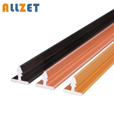 China Modern Aluminum Alloy T Shaped Transition Joint Panel Corner Tile Trim Decoration Tile Floor Ceramic Floor Joint for sale