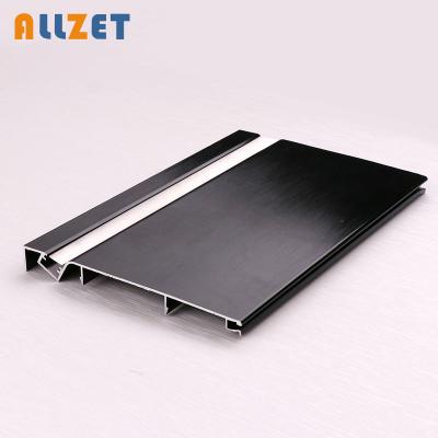 China Allzet Modern Decorative Flooring Aluminum Skirting Board Easy Install Led Bar Strip Light Skirting Board Profile for sale