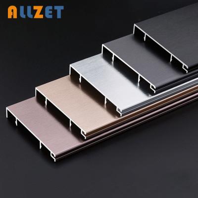 China Modern Wholesale High Quality Modern 60mm Aluminum Skirting Board Connecting Baseboard And Casting for sale