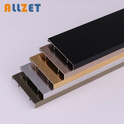 China Modern Customized Aluminum Skirting Board Wall Base Protection Flooring Accessories Baseboard Molding for sale