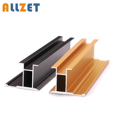 China Modern 9MM/18MM aluminum alloy wallbaord profiles matte gold matte black wall panel hot sales profiles for sale