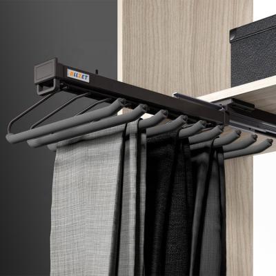 China Expandable Wardrobe Top Mounted Clearance With Easing Slide Hanger Rack Pants Modern Rack Bedroom Furniture Home Furniture for sale