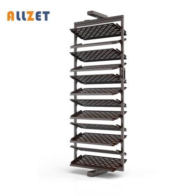 China (Size) Large Capacity Adjustable Shoes Rack Stainless Steel 12 Layers Rotating Rack Shelf Shoe Storage for sale