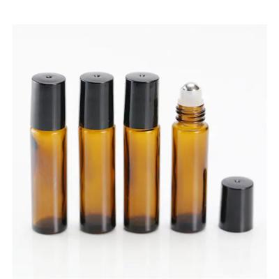 China 5ML 10ML Cosmetic Essential Oil Roller Glass Bottles With Rollerballs Perfume Bottles Roll On Vials for sale