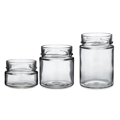 China Right Side 314ml Food Scented Tea Honey Jam Ergo Glass Jar With Deep Lid for sale