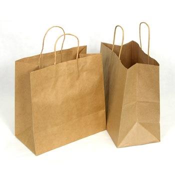 China PREMIUM QUALITY BROWN PAPER BAGS Recyclable WITH HANDLES MEDIUM SIZE UNIVERSAL GIFT BAGS IN BULK for sale