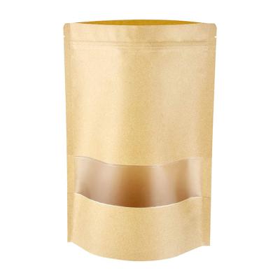 China Wholesale Recyclable Kraft Paper Barrier Pouches Heat Sealable Zipper Airtight Display Pouches for sale