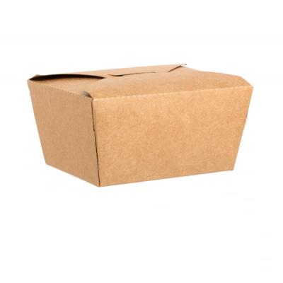 China Recycled Materials 22oz 27 oz 32 oz 38oz 1500ml 2000ml To Go Box Containers Microwavable Brown Kraft Outlet Boxes Paper Food Delivery Containers for sale