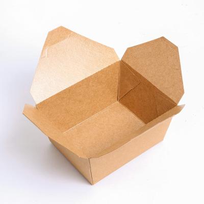 China Recycled Kraft Materials 50oz Kraft Paper Box PAPER FOLD-TO-GO BOXES for sale