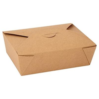 China Recycled Materials Kraft Cardboard Paper Meal Box Take Out Paper Food Box for sale