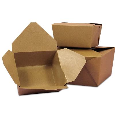 China Recycled Materials Custom Disposable Kraft Paper Packaging Fast Food Take Out To Go Burger Hot Dog Fried Chicken Box for sale