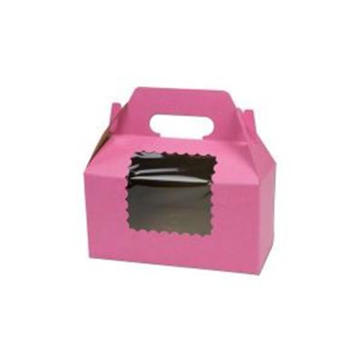 China Custom Printed Biodegradable Wholesale Recyclable Dessert Box Bread Packaging Box Bakery Shop Dessert Box With Window for sale