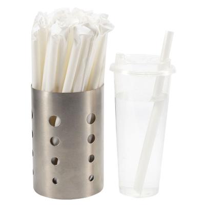 China Jumbo Plastic Jumbo Straws PLA Wrapped Cornstarch 12mm PLA Straws Plastic Biodegradable Straws For Cold And Hot Drinks for sale