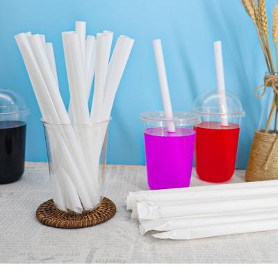 China PLA Cornstarch Factory Price Custom Size 12mm Biodegradable PLA 5mm 6mm 7mm 8mm 10mm Drinking Straight Straws for sale