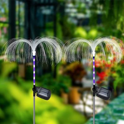 China Garden Solar Power Color Changing Fiber Optic Stake Light For Garden for sale