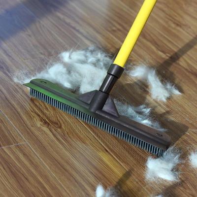 China Carpet Rubber Broom Hair Removal Pet Hair Removal Broom Pet Hair Remover Sweeper Rubber Broom for sale