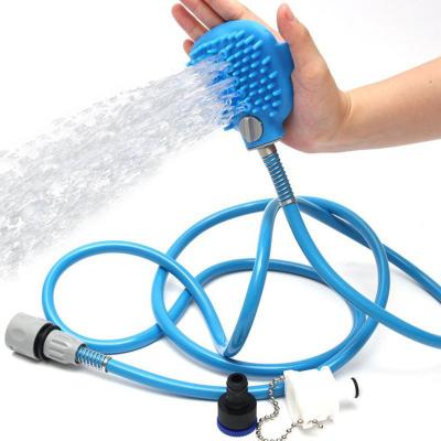 China Viable Pet Bathing Tool Pet Shower Sprayer and Scrubber Dog Cat Handheld Shower Bathing Sprayer Massage Grooming Brush for sale