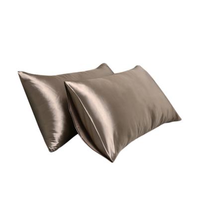 China Factory Custom Pure Silk Pillow Cases Anti-Static With Hidden King Silk Queen Pillowcases Zipper Satin Twin Size for sale